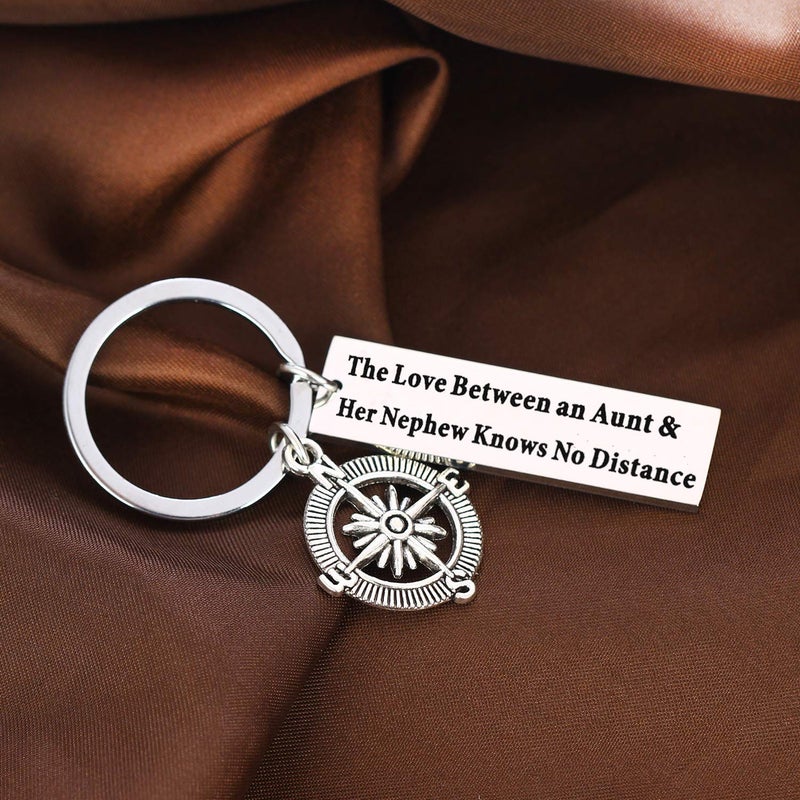 YEEQIN Aunt Keychain - Knows No Distance, Keychain Gifts for Aunties (Style 01) - Image 2